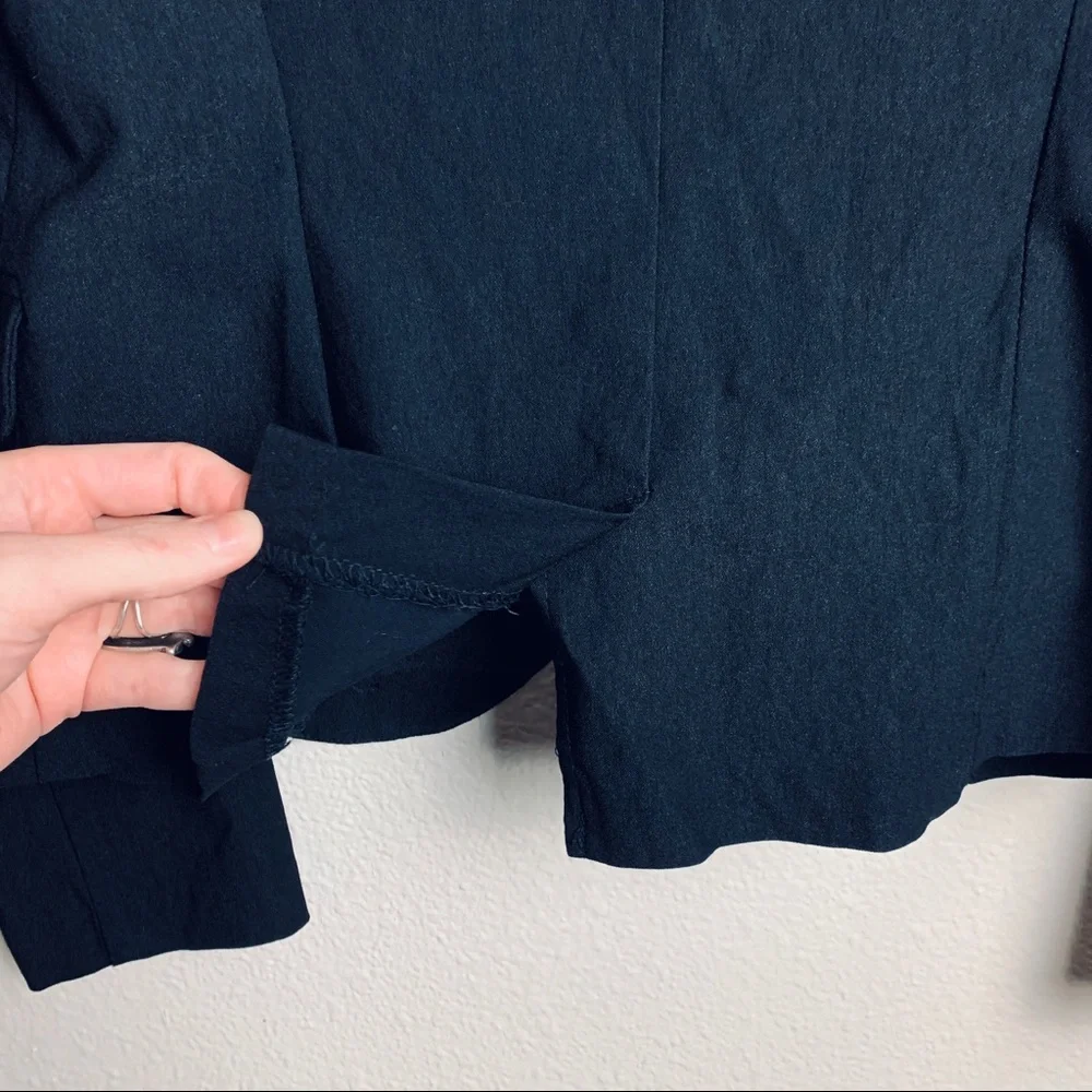 Papaya black stretch one-button Blazer Sz S/M juniors fitted business casual - Picture 14 of 16